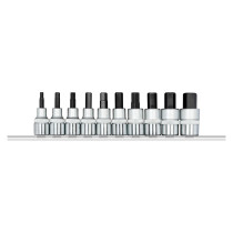 Gedore RED 3300023 1/2in Drive Hex Bit Sockets with Holding Rail
