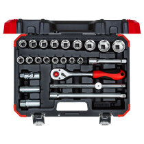 Gedore RED 3300055 1/2in Drive Socket Set 24 Piece