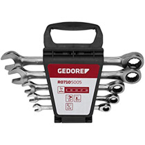 Gedore RED 3300849 Combination Ratchet Spanner Set 8-19mm 5 Piece