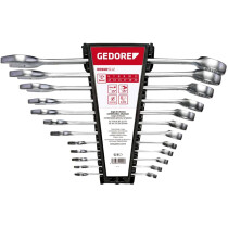 Gedore RED 3300990 Combination Spanner Set 10-32mm 12 Piece