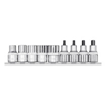 Gedore RED 3301872 1/2in Drive Bits and Sockets on Rail 9 Piece