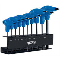 Draper 33871 THDH/AF/B 10 Piece Imperial T Handle Hexagon Key Set