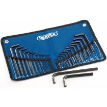 Draper 33892 KW25/B 25 Piece Metric/Imperial Combined Hexagon Key Set