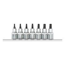 Gedore RED 3300029 1/2in Drive Torx TX Bit Sockets + Rail 7 Piece