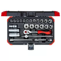 Gedore RED 3300053 3/8in Drive Socket Set 26 Piece