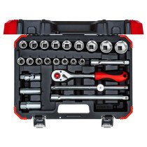 Gedore RED 3300055 1/2in Drive Socket Set 24 Piece