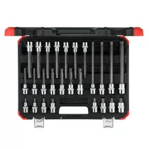 Gedore RED 3301574 1/12in Drive XZN Bit Socket Set 26 Piece