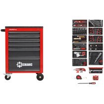 Gedore RED 3301668 Mechanic Workshop Trolley with 166 Piece Toolset