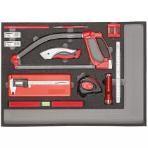 Gedore RED 3301685 Tool Set Measuring and Cutting Tools in Foam Module - 30 Piece 