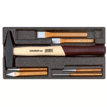 Gedore RED 3301718 Hammer/Chisel Set in Module 7 Piece