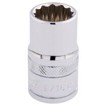 Draper 33609 H-AF/B 1/2" Square Drive Hi Torq® 12 Point Socket (9/16")