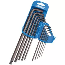 Draper 33723 TBTL10A/B Extra Long 10 Piece Imperial Hexagon and Ball End Hexagon Key Set