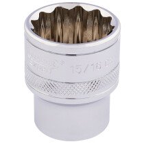 Draper 33724 H-AF/B 1/2" Square Drive Hi Torq® 12 Point Socket (15/16")