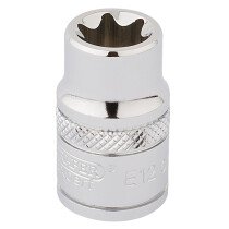 Draper 34187 TS38/B 3/8" Square Drive TX Star Socket (E12)