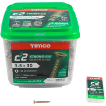 3.5mm x 30mm C2 Screw PZ2 CSK - ZYP (TUB) (Tub of 1,800) 35030C2TUB Timco