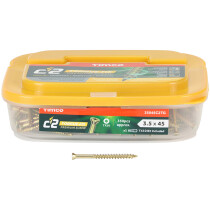 3.5mm x 45mm C2 T & G Screw - ZYP (Tub of 350) 35045C2TG Timco