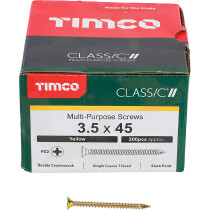3.5mm x 45mm Classic Screw PZ2 CSK - ZYP (Box of 200) 35045CLAF Timco