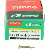 3.5mm x 25mm C2 Screw PZ2 CSK - ZYP (Box of 200) 35025C2 Timco