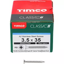 3.5mm x 35mm Classic Screw PZ2 CSK - A2 S/S (Box of 200) 35035CLASS Timco