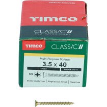 3.5mm x 40mm Classic Screw PZ2 CSK - ZYP (Box of 200) 35040CLAF Timco