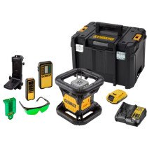 DeWalt DCE079D1G-GB 18V Li-Ion Green Rotary Laser Level with 1 x 2.Ah Battery in TSTAK