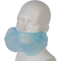 Non-Woven Beard Net Snood Mask Blue One-Size (Packet of 100)