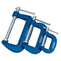 Draper 36779 CS3 3 Piece C Cramp / Clamp Set