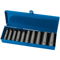 Draper 38369 410/10MMC 10 Piece 1/2" Sq. Dr. Draper Expert Hi Torq® Metric Deep Impact Socket Set