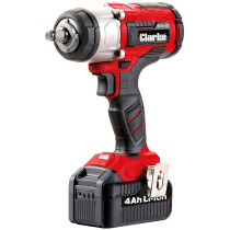 Clarke 4500619  CIR184LIP 18V 400Nm 1/2" Drive Brushless Impact Wrench With 2 x 4Ah Batteries & Charger