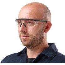 Clarke 8133814 SCS1 Clear Safety Glasses with Adjustable Arms