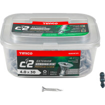 4.0mm x 30mm C2 Screw PZ2 CSK - OS (Tub of 400) 40030C2S Timco