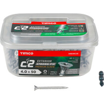 4.0mm x 50mm C2 Screw PZ2 CSK - OS (Tub of 300) 40050C2S Timco