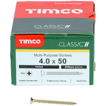 4.0mm x 50mm Classic Screw PZ2 CSK - ZYP (Box of 200) 40050CLAF Timco