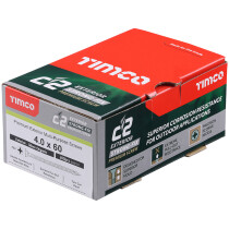 4.0mm x 60mm C2 Screw PZ2 CSK - OS (Tub of 200) 40060C2S Timco