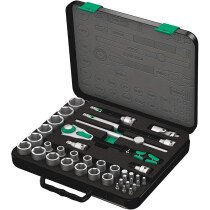 Wera 8100 SC 4 Zyklop 1/2" Drive Socket Set Imperial 38 Piece 05003647001 