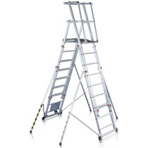 Zarges 41327 Z600 ZAP Telescopic Work Platform Ladder 5 - 9 Rungs EN 131-7