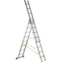 Zarges 41536 Z500 Trade 3-Part Skymaster™ Combination Ladder 3 x 6 Rungs EN131 with 150kg Rating