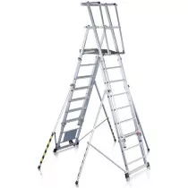 Zarges 41327 Z600 ZAP Telescopic Work Platform Ladder 5 - 9 Rungs EN 131-7