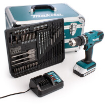 Makita Ex Display HP457DWX4 G Series 18v Combi Drill With 1x 18v G Series Battery in Toolcase with Accessory set