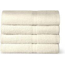 Budget Range Cream Bath Towel - Made from Recycled Cotton Rich Yarn 450 GSM