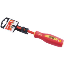 Draper 46533 952PZ No.1 x 80mm VDE Fully Insulated Soft Grip PZ Type Screwdriver. (Display Packed)