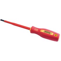Draper 46524 952B 5.5mm x 125mm VDE Fully Insulated Plain Slot Screwdriver. (Sold Loose)