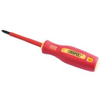 Draper 46531 952CSB No.1 x 80mm VDE Fully Insulated Soft Grip Cross Slot Screwdriver. (Sold Loose)