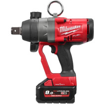 Milwaukee M18ONEFHIWF1-802X 18V One Key 1" Impact Wrench with 2x 8.0Ah Batteries