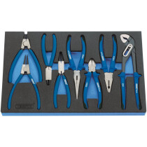 Draper 49406 Heavy Duty Soft Grip Pliers Set in EVA Foam Insert Tray 8 Piece 