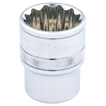 Draper 49483 D-AF 3/8" Square Drive Hi Torq® 12 Point Socket (7/8")