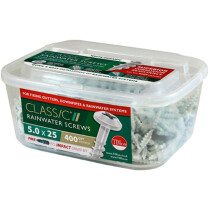 5.0mm x 25mm Classic Rainwater Screw - Wht (Tub of 400) 50025CLARW Timco