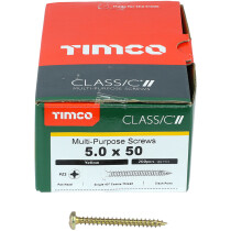 5.0mm x 50mm Classic Screw PZ2 PAN - ZYP (Box of 200) 50050CLAP Timco