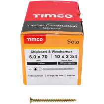 5.0mm x 70mm Solo Woodscrew PZ2 CSK - ZYP (Box of 200) 50070SOLOC Timco