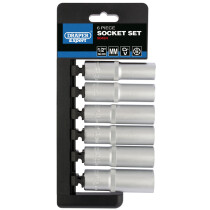 Draper 50424 H6M/6PT/E 1/2" Sq. Dr. Metric Set of Deep Sockets (6 Piece)